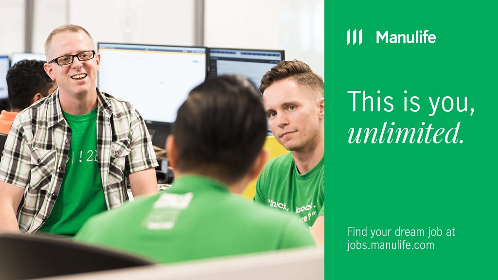 Manulife's tweet photo. The work we do is challenging and #transformative, which gives our employees the opportunity to make an impact regardless of the role. Join us and make your impact! https://t.co/mCB3fuCvV4 https://t.co/f44rdupHst