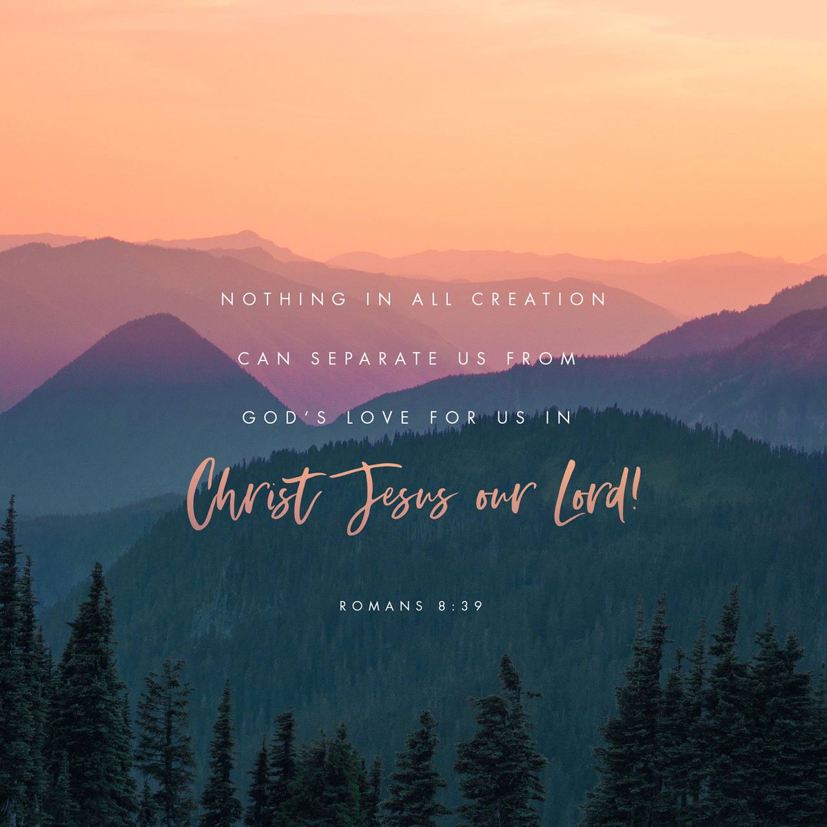 YouVersion's tweet photo. Nothing in all creation can separate us from God's love for us in Christ Jesus our Lord! https://t.co/0lfPkIX5Gh https://t.co/sKnSzVNw2n