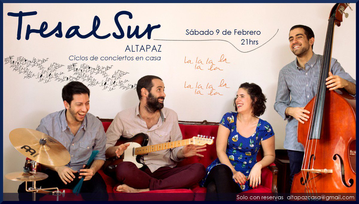 Hoy 21hrs última fecha de Tres al Sur por un buen tiempo en uno de nuestros lugares favoritos. Entradas solo con reservas en Altapazcasa@gmail.com
#Musica #acoustic #BuenSabado #tresalsur #IndieMusicZone #BuenosAires #vocal