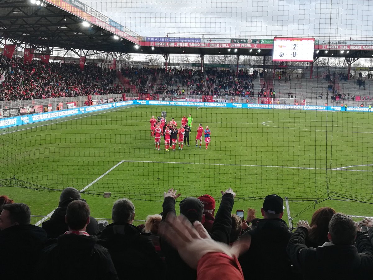 unia_berlin's tweet photo. 09.02.2019 1.FC Union Berlin - SV Sandhausen 2:0, 2.Bundesliga, Stadion an der alten Försterei, 19500(40) #groundhopping #fcunion #FCUSVS https://t.co/NUEZICRuuW