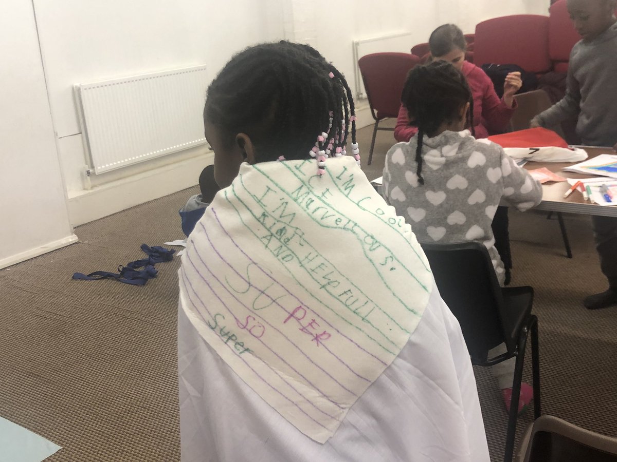 LimitlessEnf's tweet photo. @TramwayCF #Limitless Children work on their #SuperHero costumes by creating, cutting out and colouring there badges in and sowing their badges on to their capes!
Loads of flying around the room last night 😂 🦸♂️
#TramwayCF #ELIM #LimitlessFamily https://t.co/h3sn8YOuTK