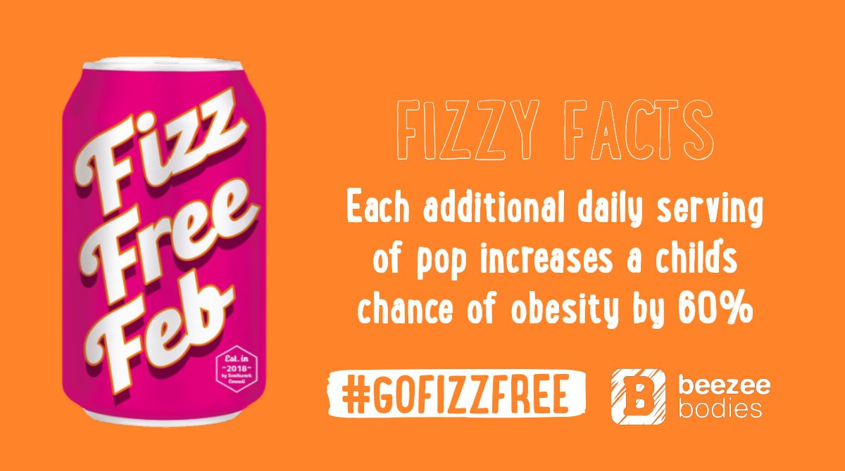 Sugary drinks cause obesity and damage your teeth. Give them up for February. #fizzfreefebruary #GoFizzFree @Change4LifeST