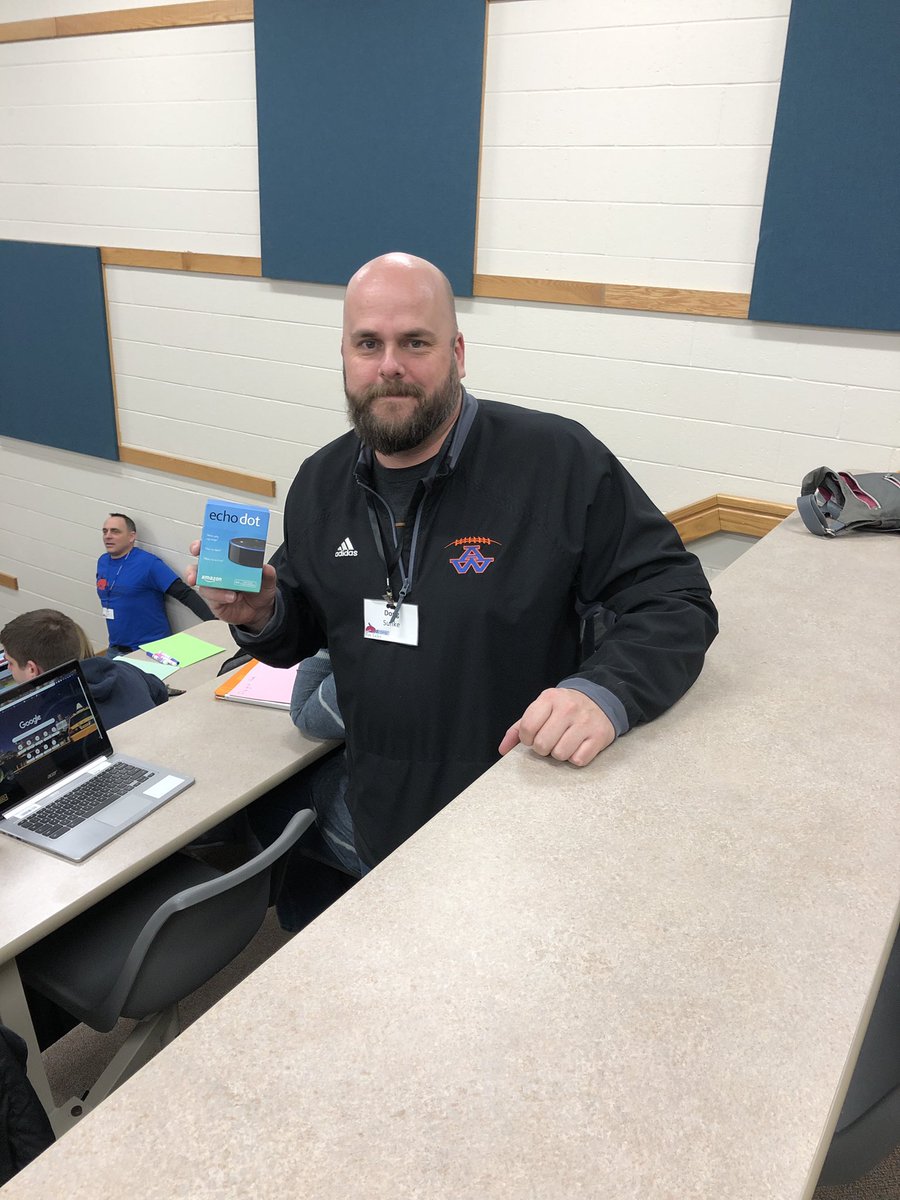 EdCampFoxValley's tweet photo. Echo Dot https://t.co/2kAroq7HtI