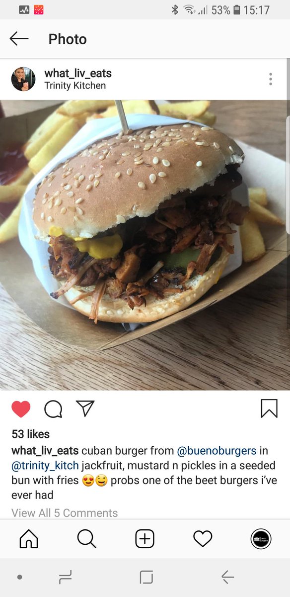 More lovely feedback from our customers.... Makes our day 😊 #trinitykitchen #leeds #burgers