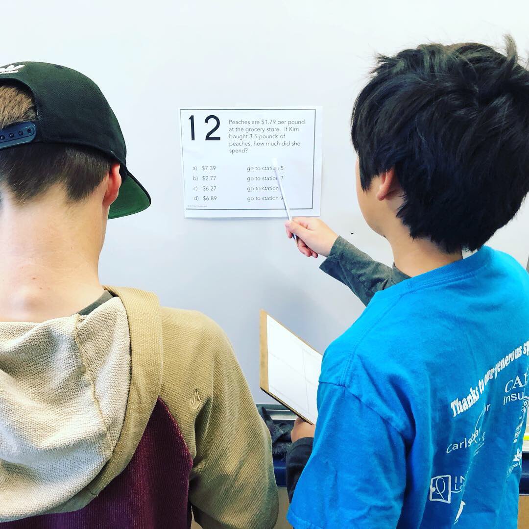 mrsmacbethatmag's tweet photo. Math and movement. I heard lots of, “This is fun!” Decimal multiplication story problems around the room. Can you follow the correct path by calculating correctly? #maglionpride #cusdlearns #makemathfun #keeplearningreal https://t.co/wf2QJWVnAs