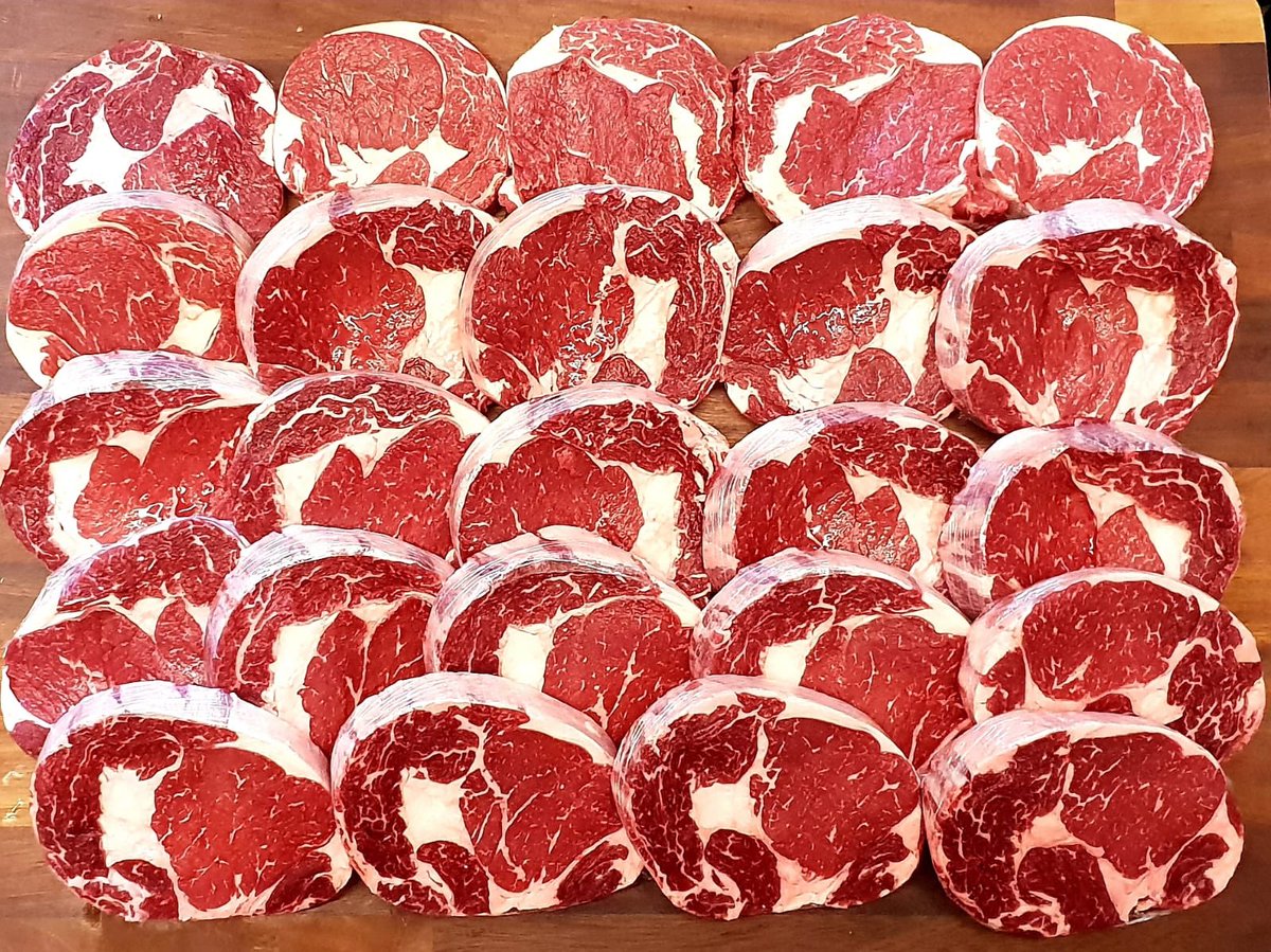 Some lovely dry aged Rib-Eyes off to <a href="/3_horseshoesinn/">three horseshoes inn</a> today