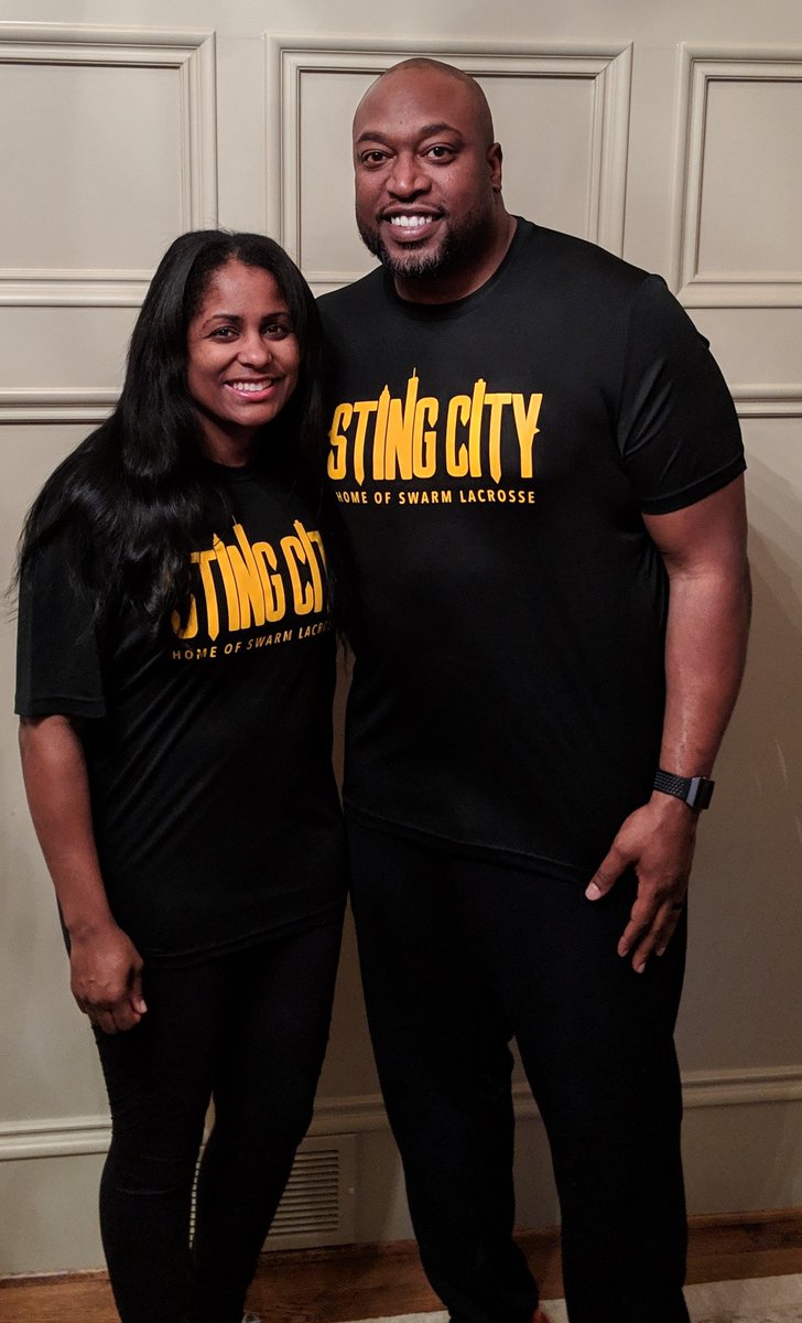 Rocking the new #StingCity shirts by .<a href="/GeorgiaSwarmLAX/">Georgia Swarm Professional Lacrosse</a> 
Show your support and go check them out tonight!
