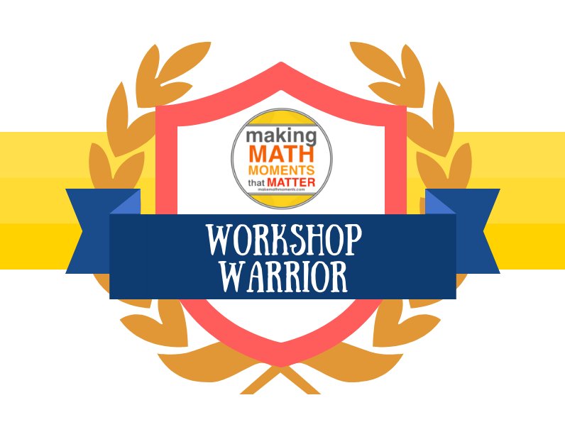 Yes, I did it!  I'm OFFICIALLY a Workshop Warrior on a PD Journey through 6 online modules with @MathletePearce and @MrOrr_geek to become a @MakeMathMoments Certified Educator!

Learn more here: makemathmoments.com/onlineworkshop

#MathMoments #edchat