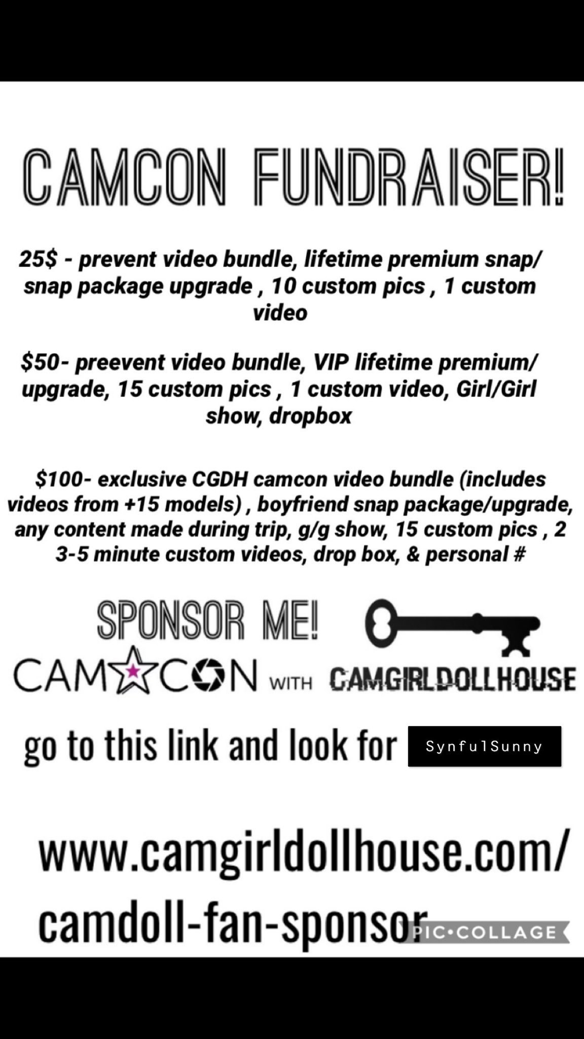 2 pic. Super excited to announce I will be attending The CamCon event in Miami May 28th-June 1st ! Help me reach my goal by sponsoring me and receive a ton of rewards in return ! #camdoll #camdolls #cgdh #camconwithcgdh @CGDollhouse https://t.co/R1J3EHE6WR https://t.co/EphTUoaYBt