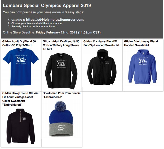 Teachers! Grab your spirit wear here! sd44olympics.itemorder.com