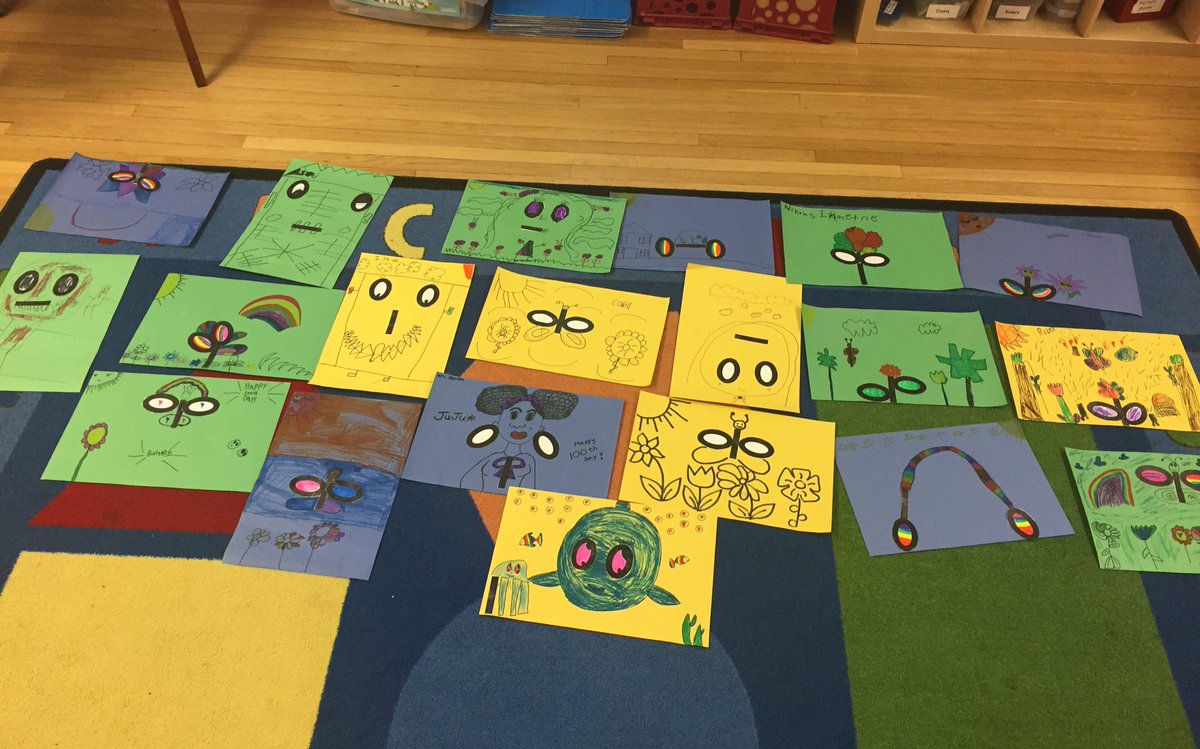 mrsclark1225's tweet image. On our 100th day of school, First Graders were challenged to transform the digits 1-0-0 into a unique piece of art work! 💯💯💯#SPSmind
