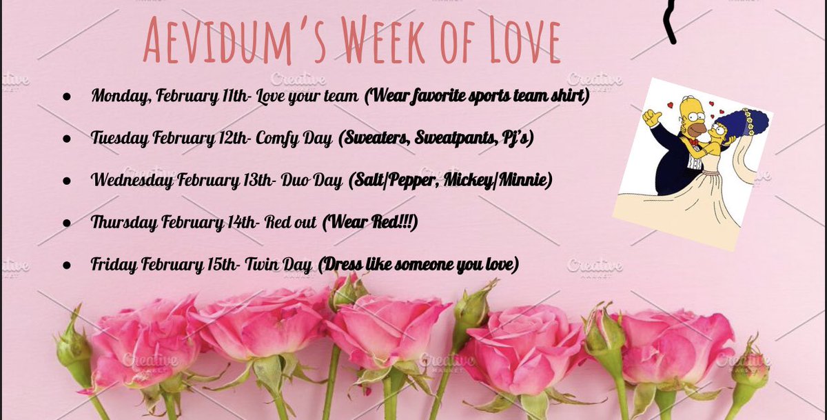 Aevidum’s spirit week coming up this week ⬇️⬇️