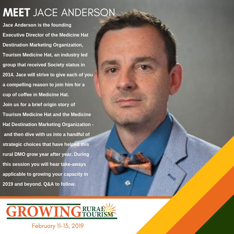 GRTConference's tweet image. Meet Jace Anderson! #GRT2019, #Tourism #Camrose #Alberta #Badlands growingrualtourism.ca