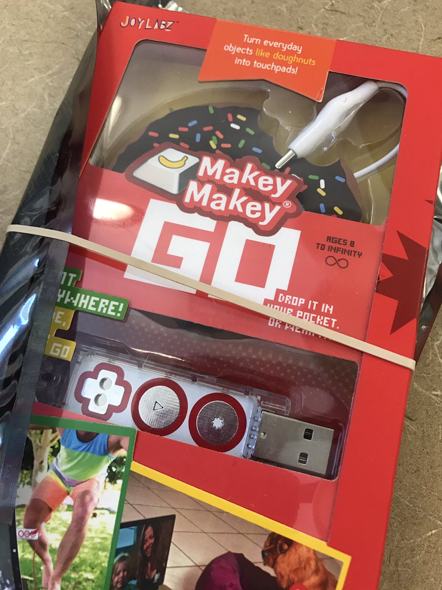 mrscurlett's tweet photo. Woohoo!  Won some @makeymakey products to add to my #makerspace at @ChromeCampSNJ !! Thank you, @JustSmithCHPS for the extra ticket!!! @JJESOwls #BeBraveBeBoldBeYou #chromecamp2019 #chrometastic2019 #winner https://t.co/QohHFX4B2W
