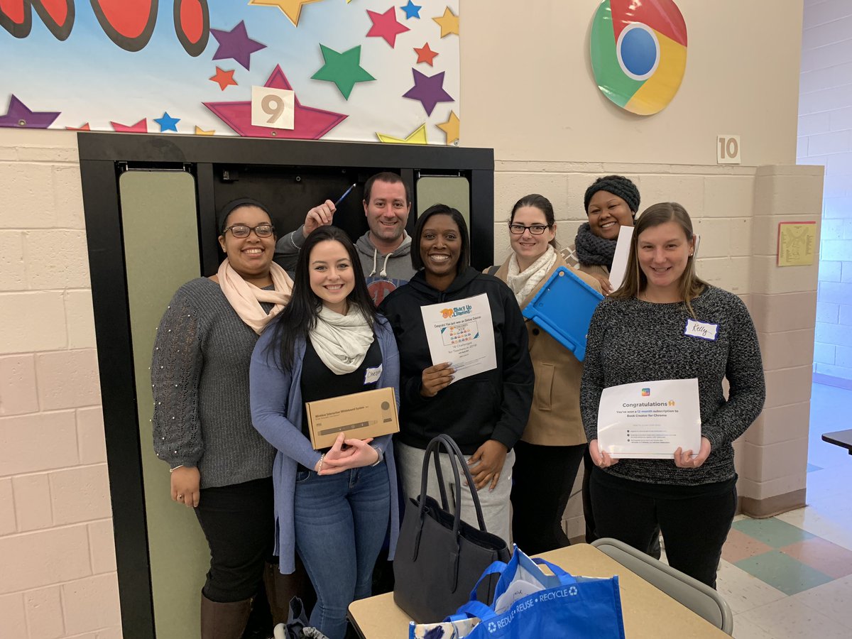 mslkshpwll's tweet photo. Yesss!!! Delsea teachers are filled with happiness for all the prizes they are bring back to the district! @BloxelsBuilder @ipevo @BookCreatorApp @ShakeUpLearning #ipadcover Thank you #Chrometastic2019 https://t.co/XjpWP4Cy7b