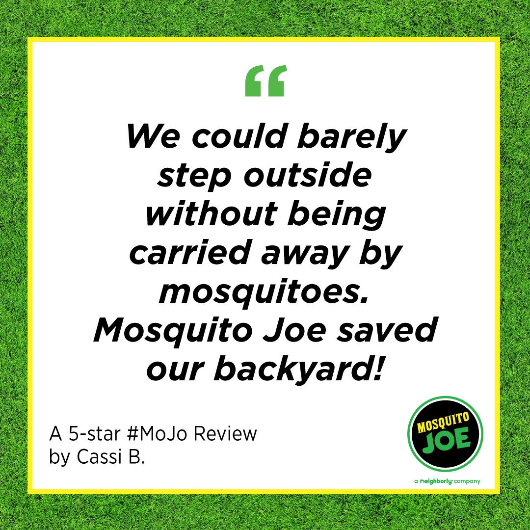 We 💛 making outside fun again for our customers! Take back your yard from those pesky mosquitoes with Mosquito Joe.  MosquitoJoe.com/services #OutsideIsFunAgain