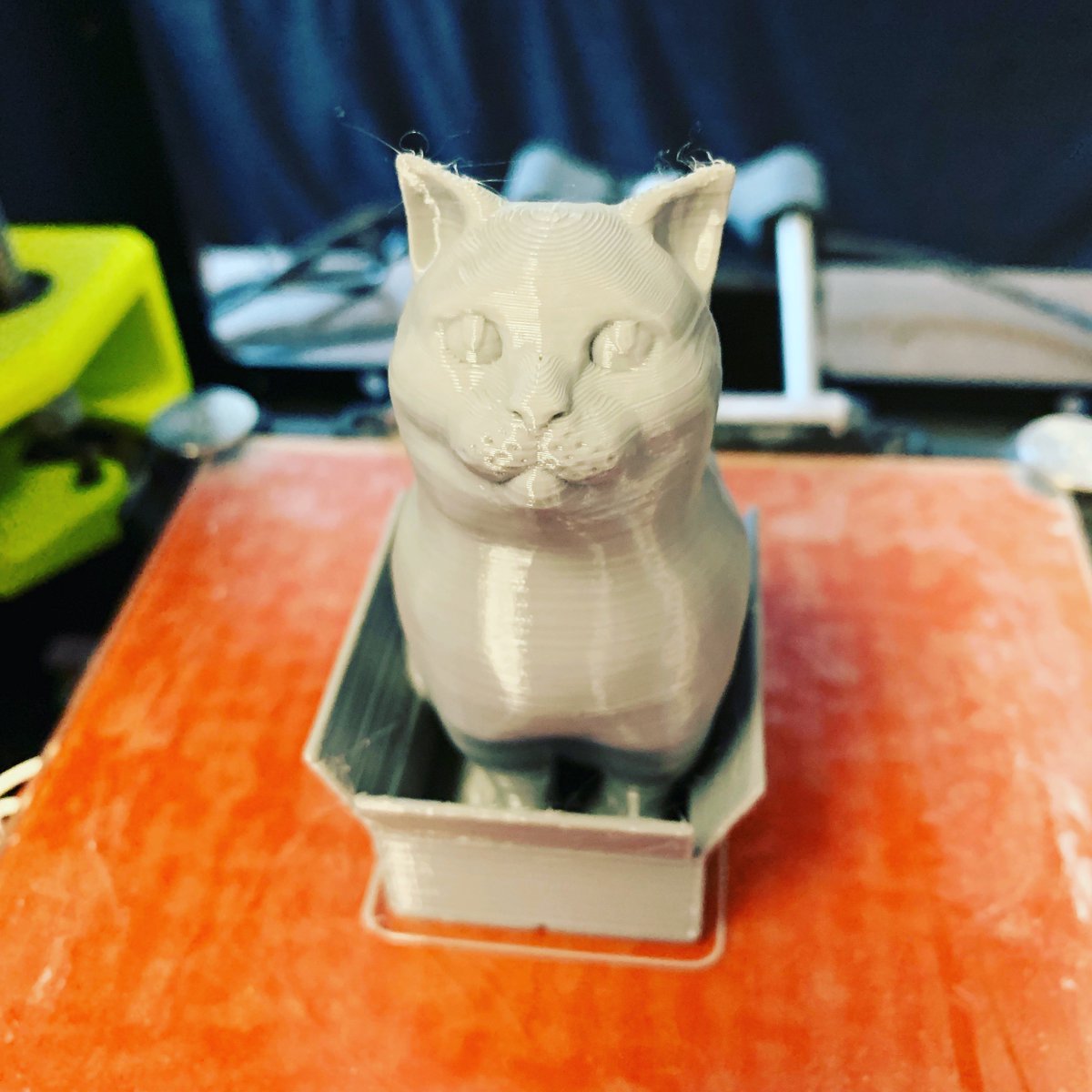 Schrodinky the Cat #3dmodel @loubied3d #3dprinting <a href="/lulzbot3d/">LulzBot</a> #pla <a href="/materio3d/">Materio3D</a> #lunargrey #makersgonnamake