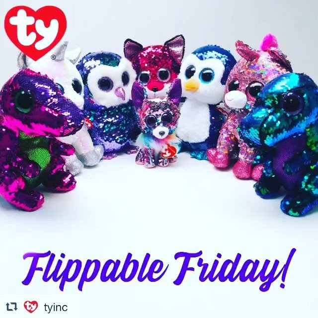 TyJapanOfficial's tweet image. #repost @tyinc via @PhotoAroundApp 
It's #Flippable Friday! Mainly because we like to stare at sparkly things when it's so gray outside. 😉⠀
-⠀
#TyInc #BeanieBoos #BeanieBabies #Unicorn #Magical #sparkly #dinos bit.ly/2TF6Trd