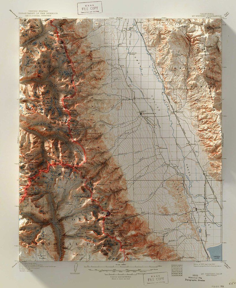 designboom's tweet image. digital shadows on vintage maps trick our eyes into learning the landscape designboom.com/art/scott-rein…