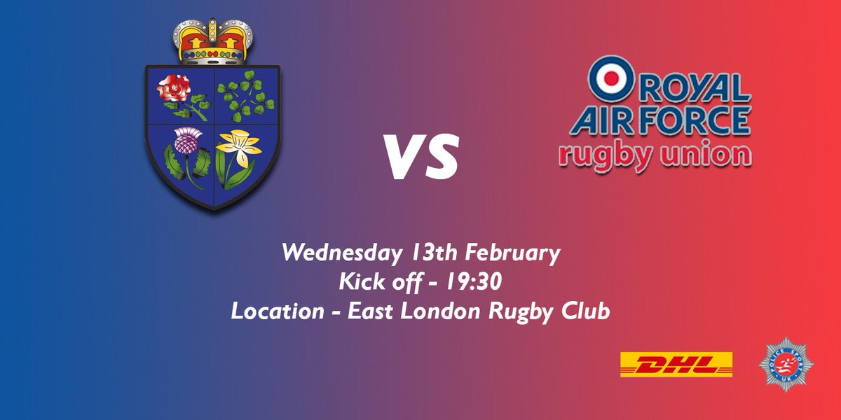 BritPoliceRugby's tweet image. On Wednesday (13/2/19) we face reigning #triservice champs @RAFRugbyUnion.

🏉 K.O - 19:30
📍 Location - @EastLondonRugby
 
#GoodHands #policerugby #policesport
