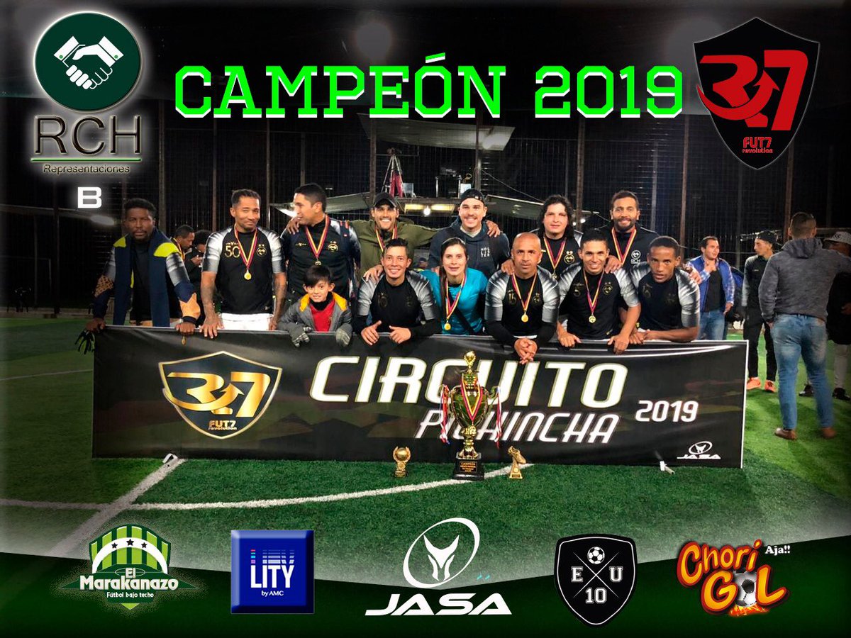 Felicidades a los campeones #RCHFut7 al proclamarse campeones del #CircuitoPichincha  organizado por <a href="/Fut7R/">Fut7 ReVoLuTiOn</a> gracias al auspicio de @jasaevolution  <a href="/chorigolecuador/">Carlos Montesdeoca</a> #LITY <a href="/elmarakanazo/">EL MARAKANAZO</a>