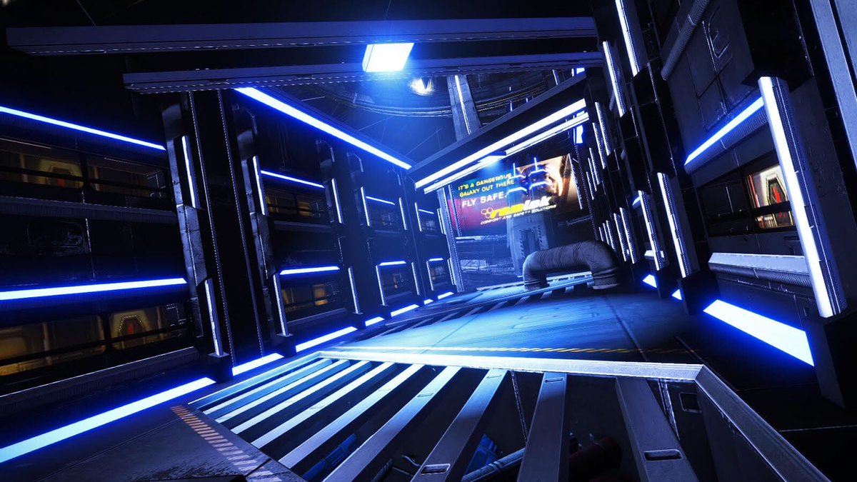 cmdropscrotch's tweet photo. Just had a call from the repair crew - Sil will be out of action for a few hours. Now I'm just having a stroll through the temporary accommodation sector looking for a nice bar.

I say nice, I mean open. 

#photos #underrepair #elitedangerous #elite #horizons #krait #exploration https://t.co/B8ghgpDRkM