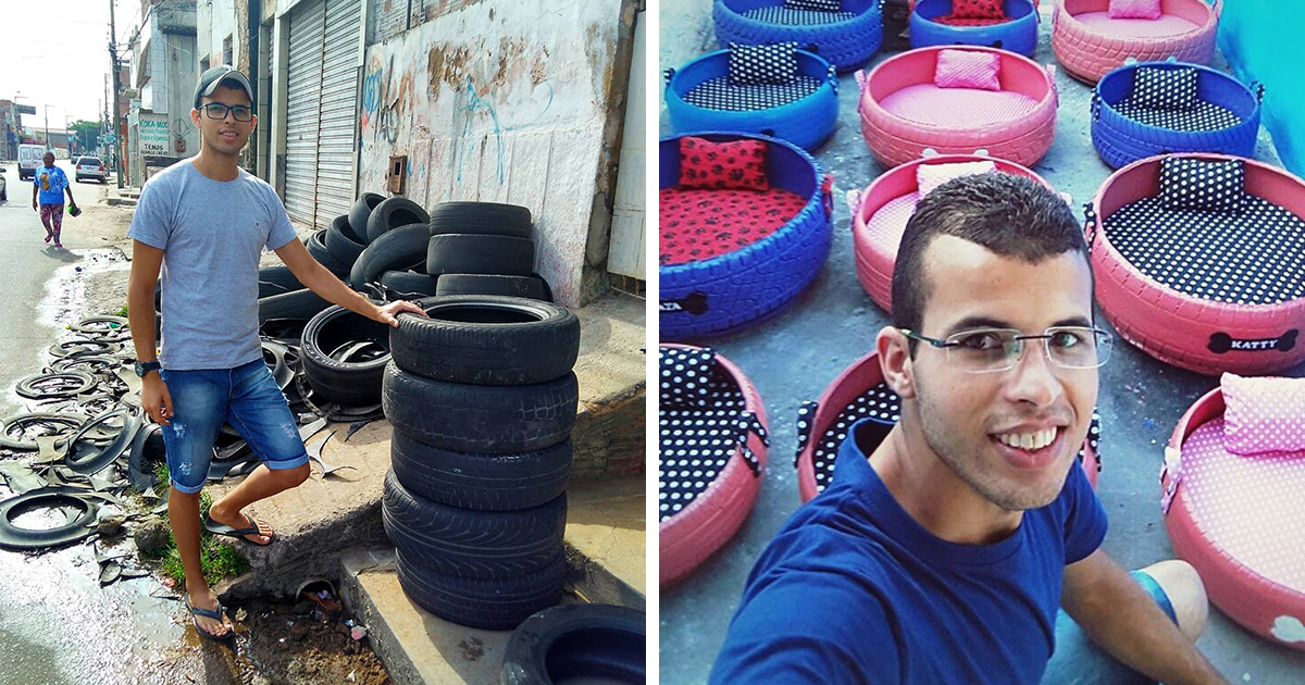 Brazilian Artist Creates Beds For Animals From The Old Tires That He Finds In The Streets buff.ly/2TBDo9L