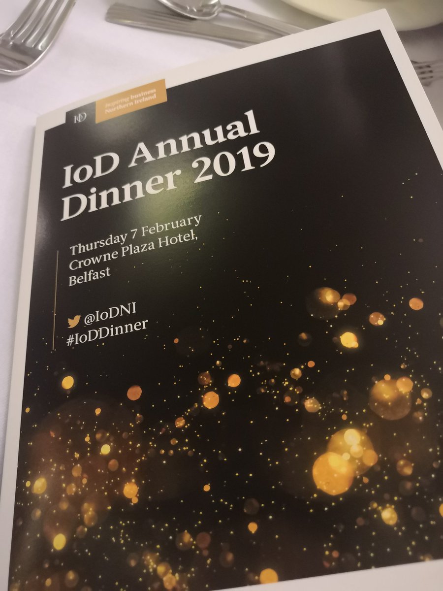 MichaelAodhan's tweet photo. Some great conversations & not just on #Brexit tonight at the @IoDNI #IODDInner in Belfast tonight. A lot of business passionate about NI PLC! https://t.co/UDyoILDbG5