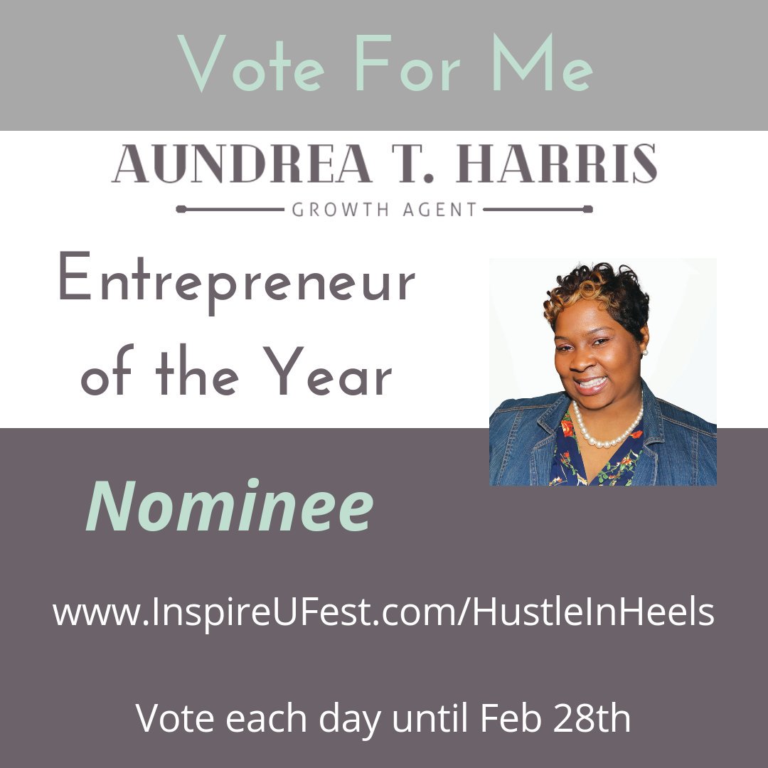 aundreatharris's tweet photo. #Vote for me as Entrepreneur of the Year for the  Hustle in Heels Awards. Cast your vote unlimited times each day until 2/28! Share with your network, thanks!
https://t.co/hv2N3kPCZR
#inspireufest #dallasinfluencer #hustleinheels #entrepreneur #dallas #dfwevents https://t.co/g0DOT957Cb