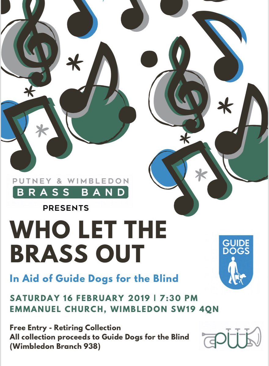 We’re looking forward to our upcoming FREE concert with collection in aid of <a href="/guidedogs/">Guide Dogs</a> Wimbledon, see poster for details! Would be great if we could get a RT go support our concert for this worthy cause <a href="/TheAlexSW19/">The Alexandra</a> <a href="/S_Hammond/">Stephen Hammond</a> <a href="/Merton_Council/">Merton Council</a> <a href="/Wimbmusic/">Music in Wimbledon</a> <a href="/sw19com/">wimbledonsw19.com</a> and any others!