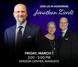 In case you were wondering...YES, of course! We will be celebrating all the remarkable contributions of Jonathan Zierdt at a celebration on March 1 from 3-5 pm at the Verizon Center, Mankato. Everyone is welcome! More: ow.ly/bUi530nCcIm
