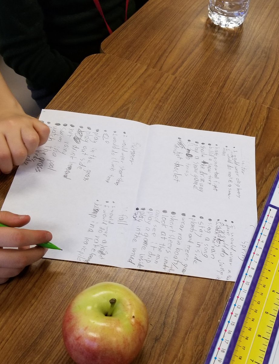 We adapted something we learned at #REMSL for our seasons discussion today! Power Writing with a picture in mind! 'What would you do, see, and feel if you saw this outside your window?' #weather  <a href="/Hoos_In_Tex/">John Storms</a> #WEinKaty