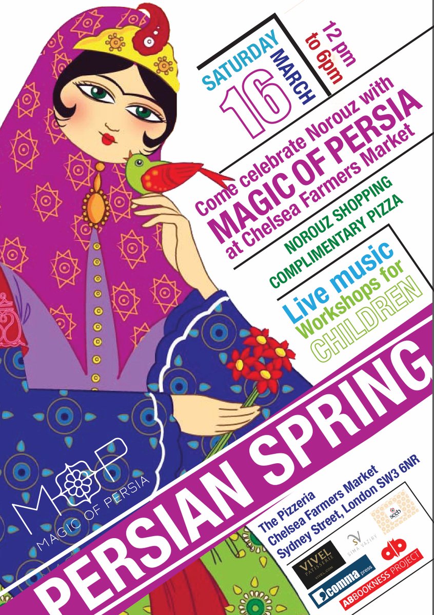 Free for all!
Come to celebrate Norouz 1398/Persian Spring with Magic Of Persia 
At Chelsea Farmers Market , London