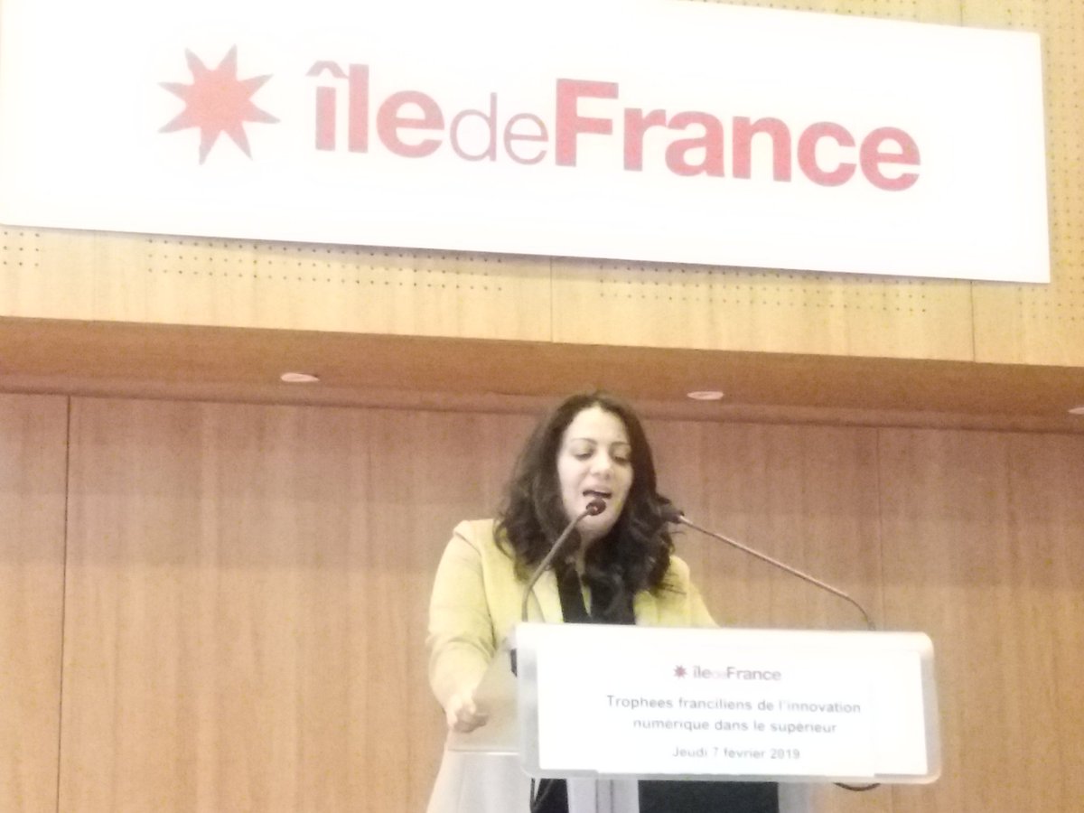 Remise des #trophéesedtech #francilien <a href="/iledefrance/">Région Île-de-France</a> avec <a href="/remisharrock/">Rémi SHARROCK</a> <a href="/TelecomPTech/">TelecomPTech</a> et <a href="/france_ioi/">France-ioi</a> Discours introductif <a href="/fatenhidri/">Faten HIDRI</a> #edtech #smartregion