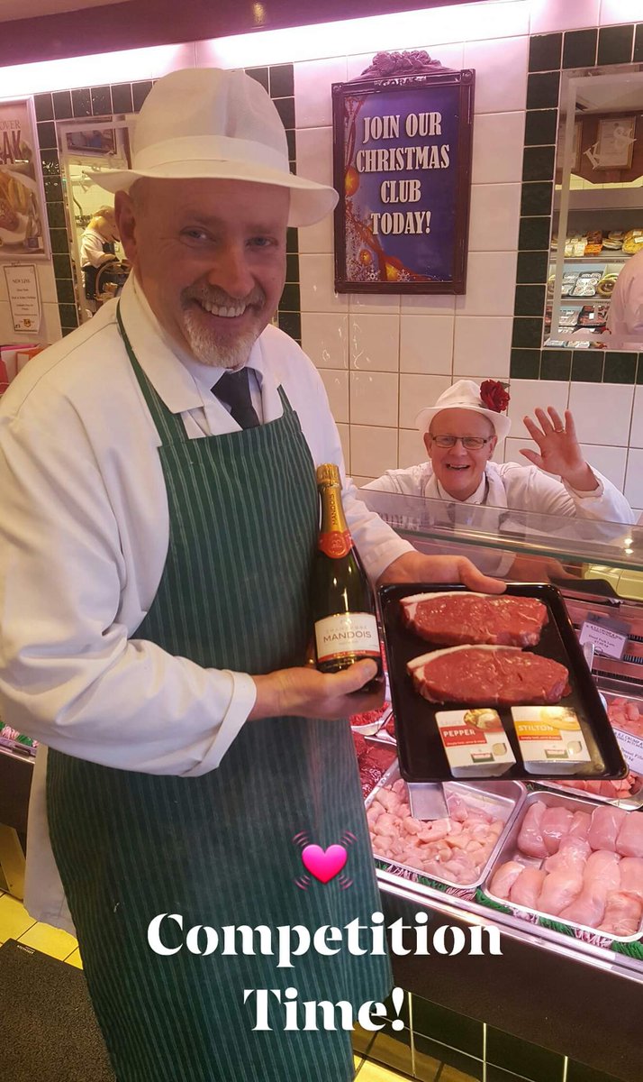 CrumpButchers's tweet photo. 💞 Roses are red
Violets are blue
Here's Andy Crump (and Paul)
With 2 steaks for you! 

Just RT this post for your chance to WIN them!

🥩2 x Prime Crump Sirloin Steaks
🍴2 x Sauces of your choice
🍾1 x Bottle of champagne!

#valentines #crumplove https://t.co/hknM8U2nZA