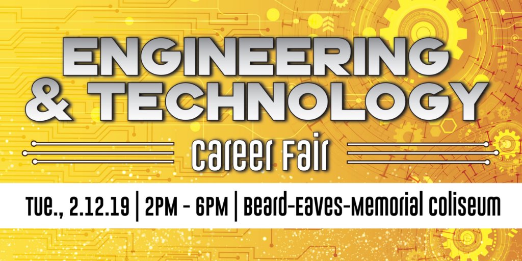 Checkout an amazing opportunity to meet future employers and make connections at the Engineering &amp; Technology Career Fair on Feb. 12th from 2-6pm at the Coliseum