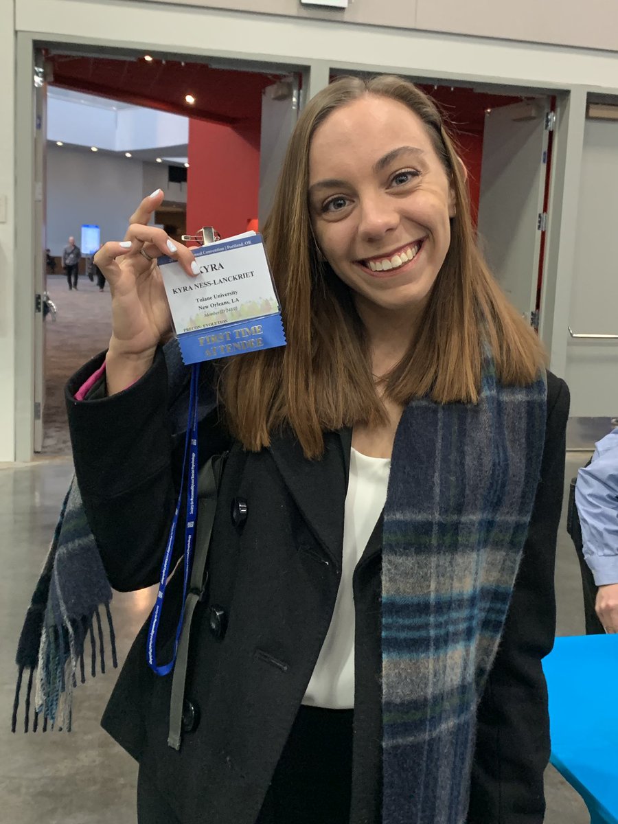 ESCLab_Tulane's tweet image. We got a first timer!  #SPSP2019 @kyraconcrete presenting at the #EvPsychPreConference and the main!!