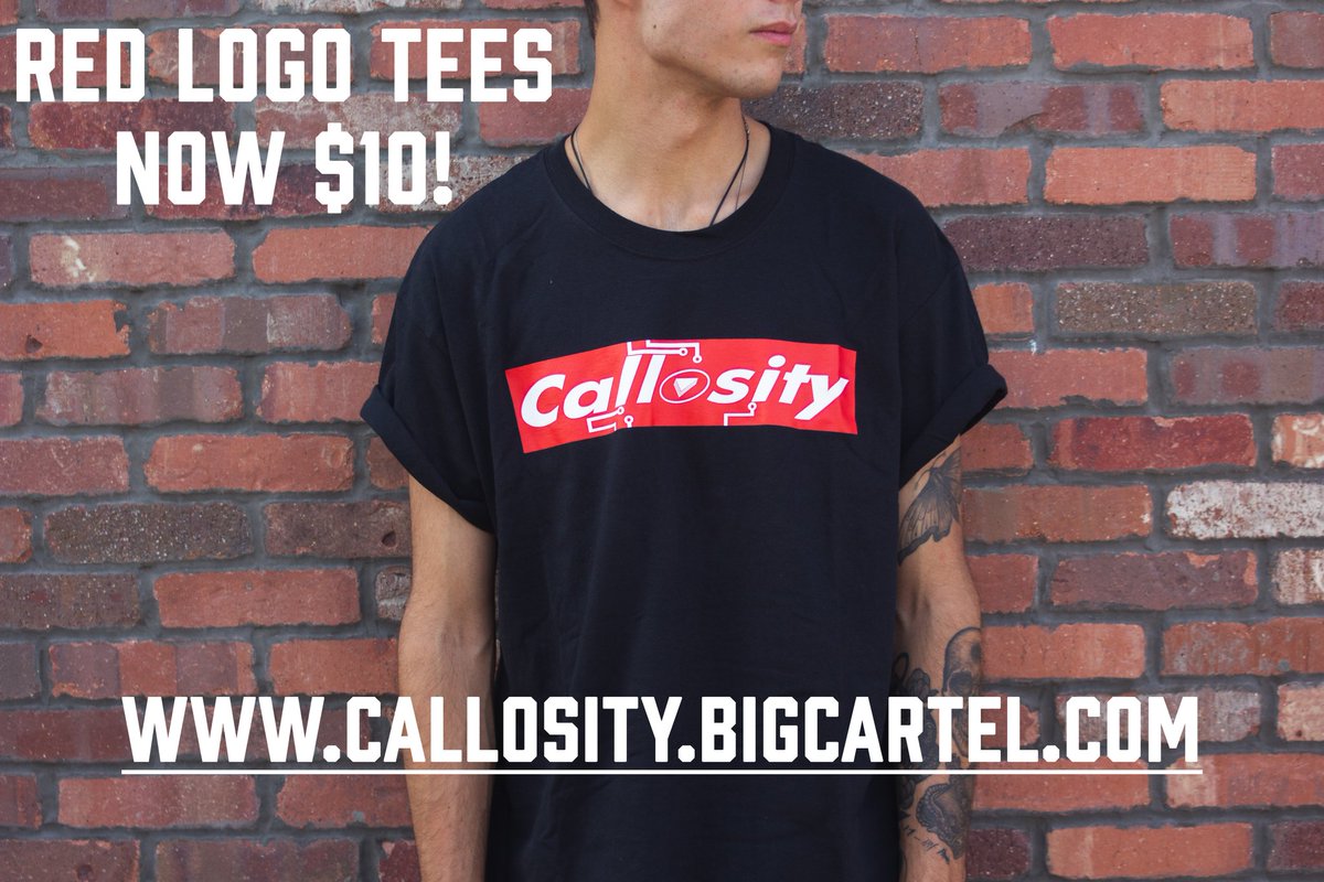 CallosityBand's tweet image. SALE! 
We're almost out of stock on these "Red Logo Tees" and they will never be printed again. Make sure YOU are one of the last people to pick one up.
Link: bit.ly/2Tth564