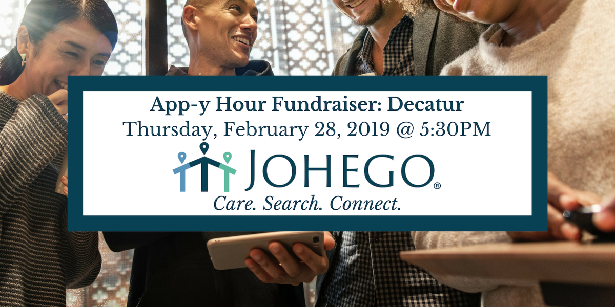 JohegoDotOrg's tweet photo. Hey, #DecaturIL! Interested in #technology, #innovation, or #entrepreneurship? We invite you to attend @JohegoDotOrg's (h)app-y hour #fundraiser at the Decatur Club on Th, 2/28. Reserve your spot by Tu, 2/19: https://t.co/CcGxLI32cq #DecaturLimitless #nonprofit #happyhour https://t.co/1dlgfEeWdI