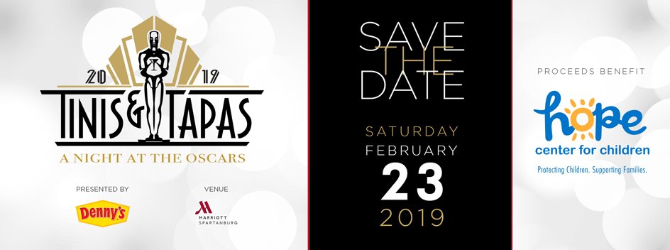 It's time for Tinis &amp; Tapas 2019! ALINE is proud to be a sponsor for this event to benefit <a href="/hopecfc/">HopeCenter4Children</a>. Event features delicious tapas, live music, movie-theme martinis &amp; auction/raffle. Best of all: it benefits an amazing organization. Tickets: bit.ly/2MSYFZU