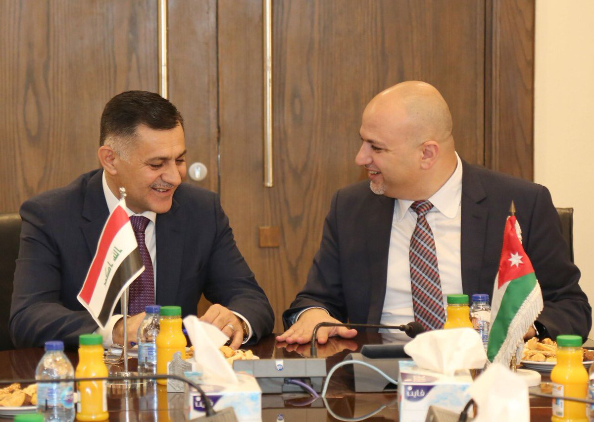 اجتماع ثنائي بين وزير الاتصالات وتكنولوجيا المعلومات المهندس مثنى غرايبة ووزير الاتصالات العراقي الدكتور  نعيم الربيعي لبدء تنفيذ بنود اتفاقية التعاون بين البلدين والتي وُقّعت مؤخراً بالعراق وعرض الفرص الاستثمارية