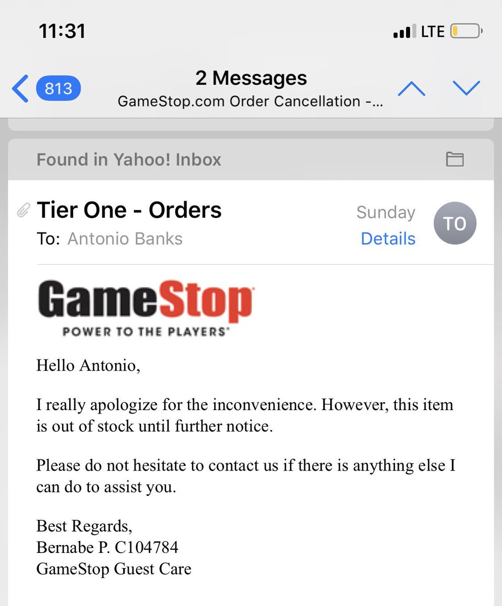 gamestop web order confirmation