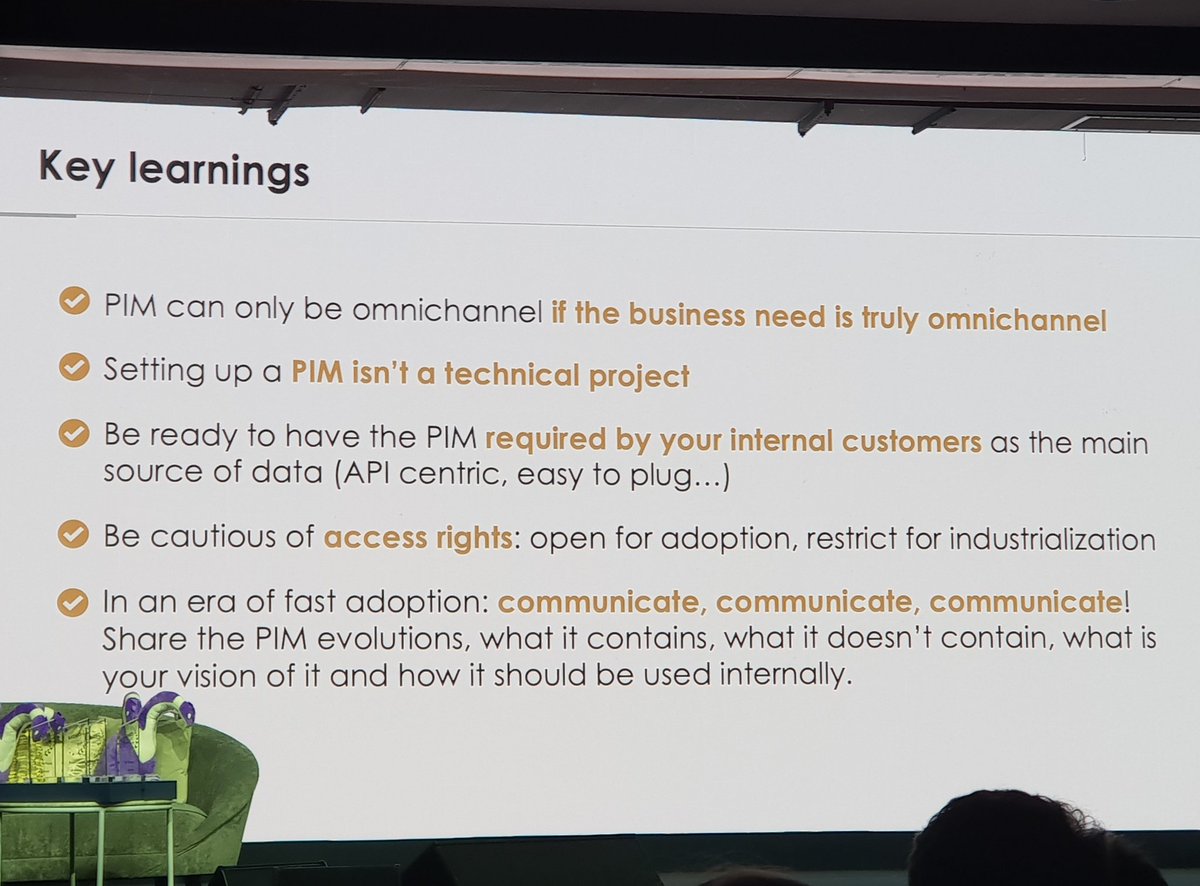 When #APS2019 case studies all state a PIM project is not a tech project, in case some still doubt it! #pimforall #Akeneo #PXM