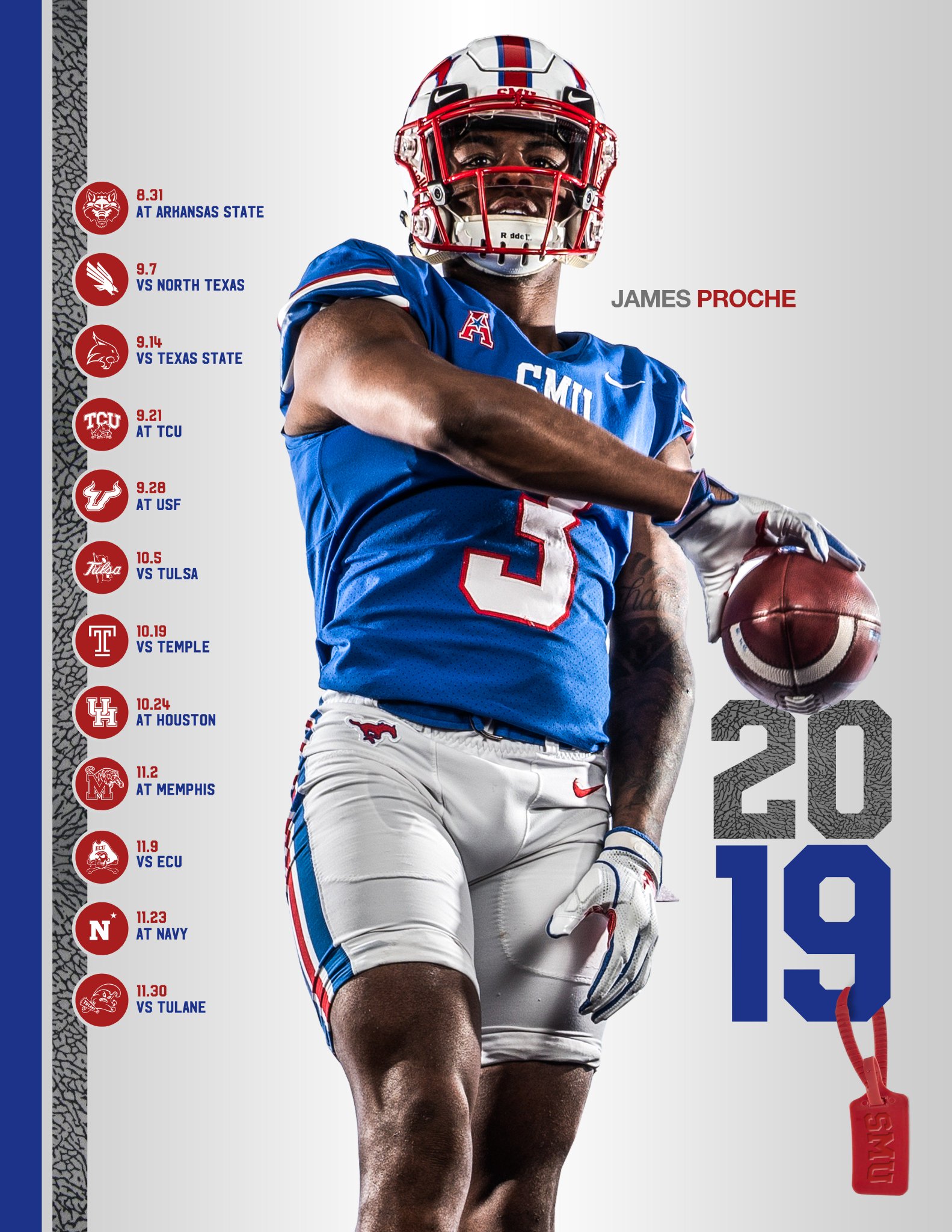 SMU FootbaII on Twitter "It's 2019. The schedule's out! Mark it down
