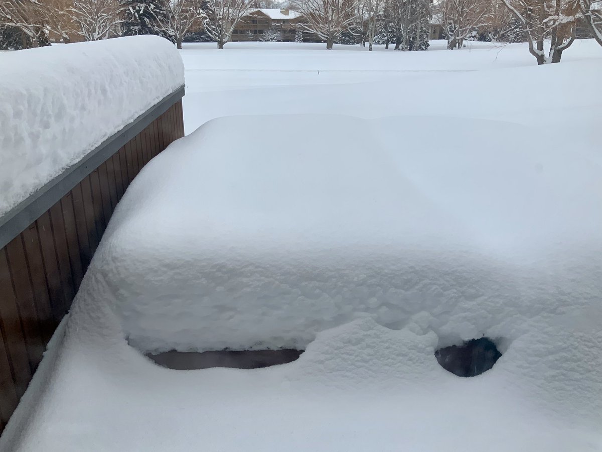 AudioHTIT's tweet image. You have to take the bad (no hot tub last night ☹️), with the good (thigh deep powder 😃). It’s a good time for skiing @PCski! ⛷