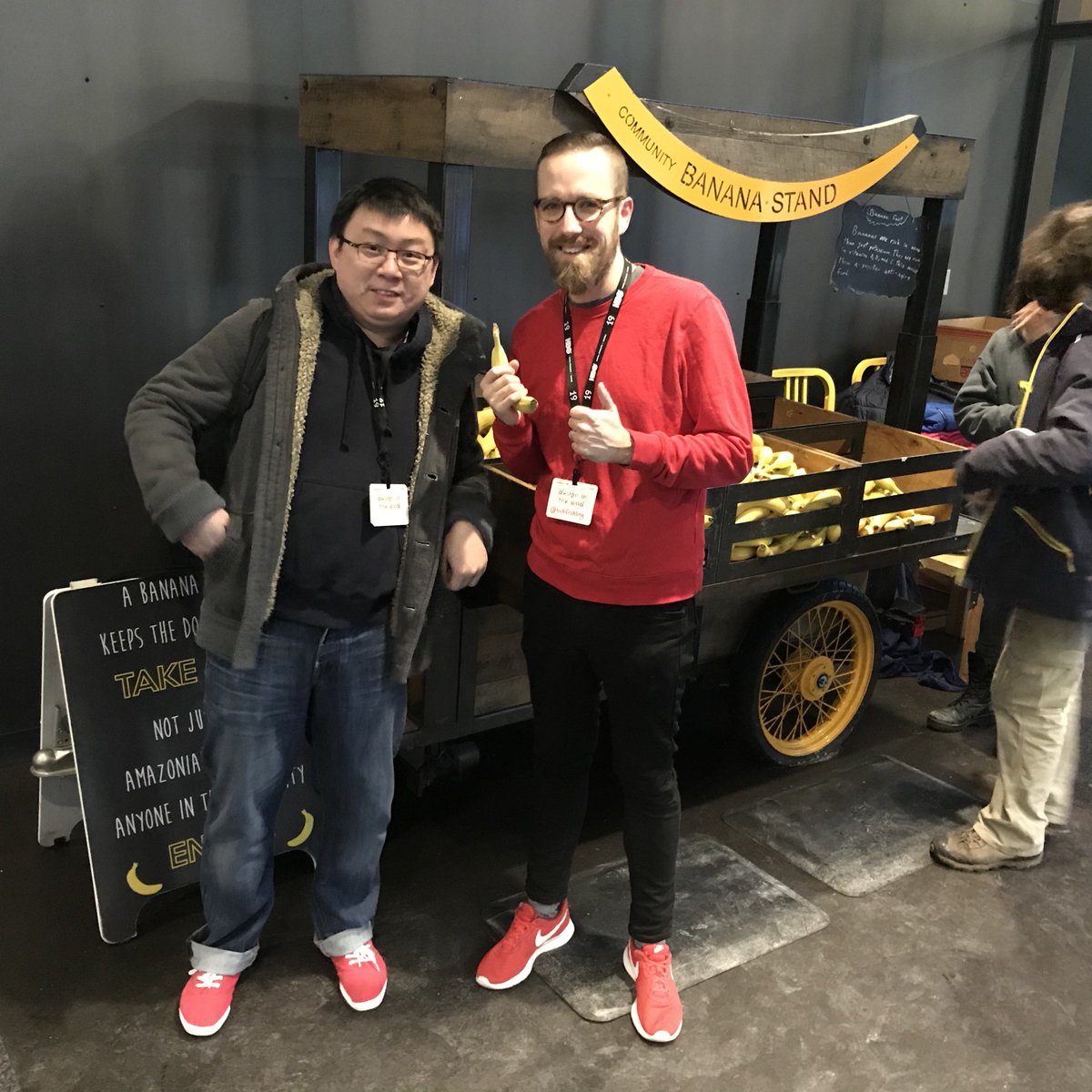 The @bananatag design team is down in Seattle for @ixdconf and appreciates Amazon’s passion for potassium #IXD19