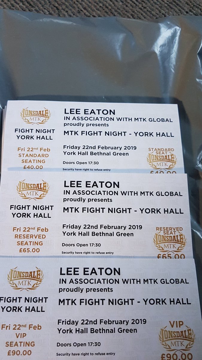 BoxingTicketsNI's tweet photo. Not many tickets left for @paddy_gal headlining performance at York Hall on 22nd February on @MTKGlobal show. Very few £40's, £65's and £90's remaining. Be quick before they are all gone #GallagherKiwitt #YorkHall #MTKGlobal #HelpBoxersEarnMore https://t.co/l8VTXnZQVt