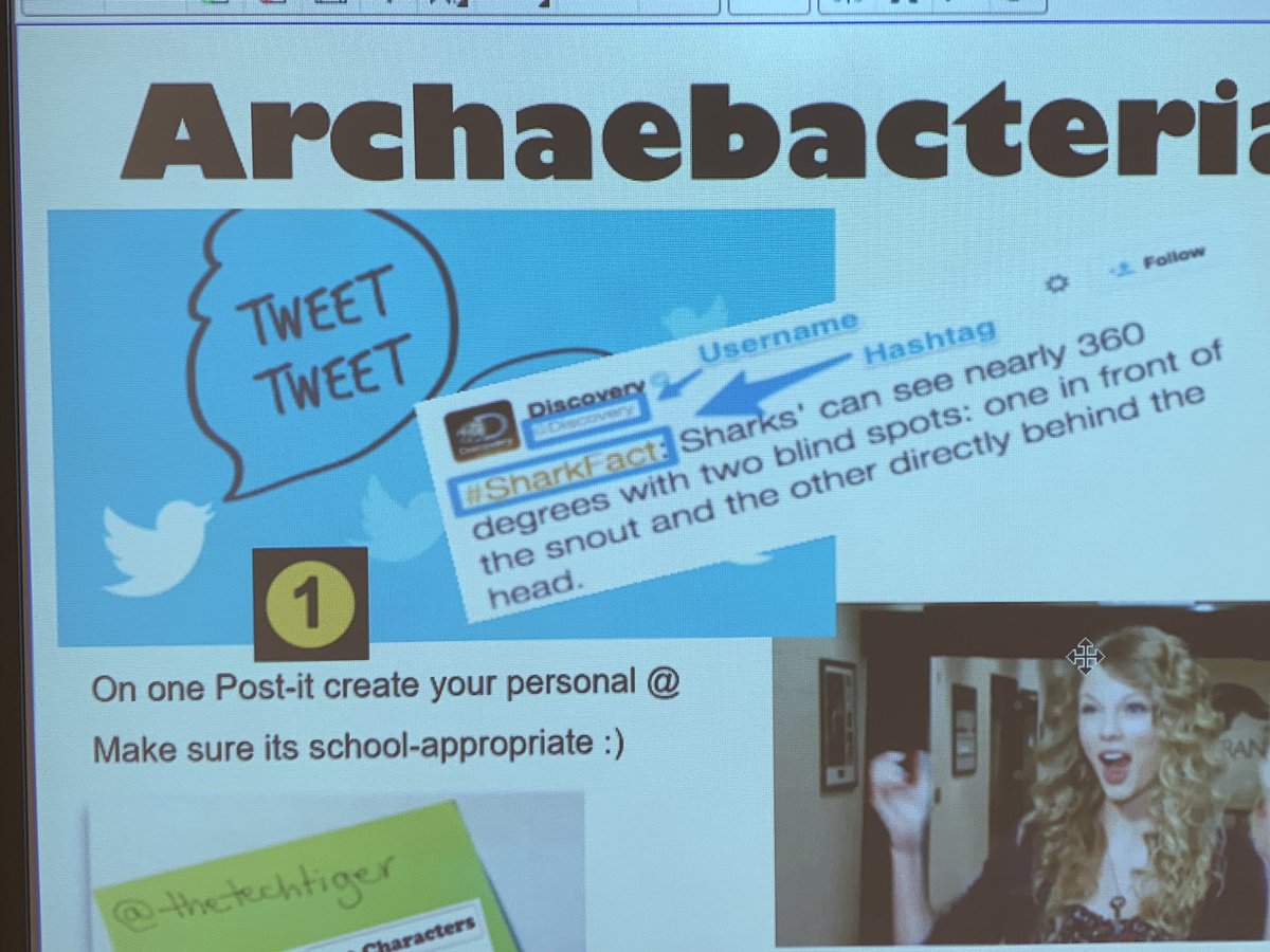 MicahKerber's tweet photo. @MDJH_Panthers are using #tweettweet strategy to discuss the characteristics of #archaebacteria #KISDscience https://t.co/NM3F7YcCLk