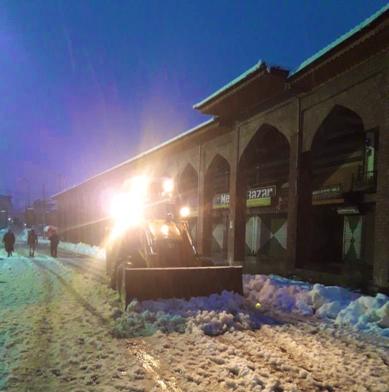 Snow Clearance operation at Jami Masjid, Srinagar