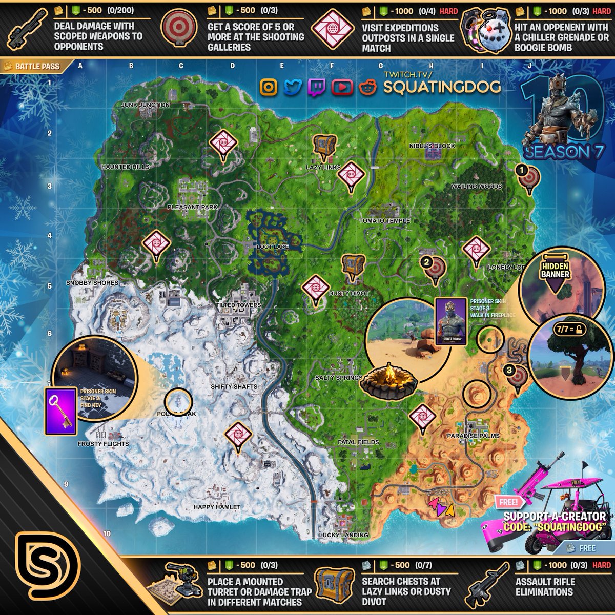 fortnite season 8 news - fortnite week 10 season 8 map